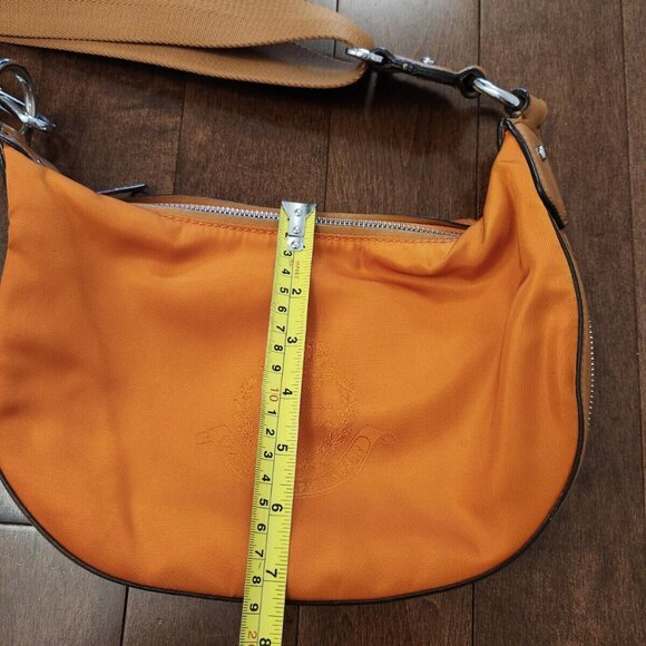 Lauren Ralph Lauren LXVII orange nylon leather shoulder crossbody bag - Picture 12 of 12